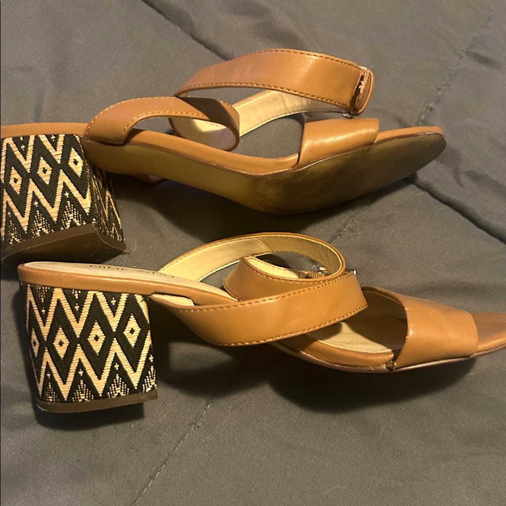 Nine West Brown Strappy Sandals